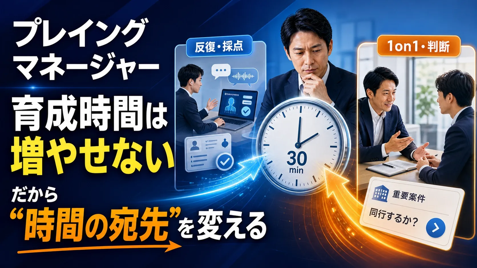 営業プレイングマネージャーの部下育成|時間の「宛先」を変える