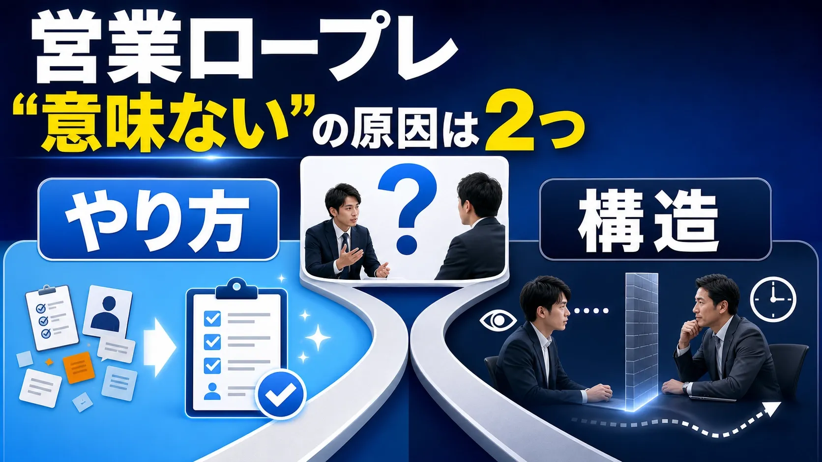 営業ロープレは意味ない?|「やり方」で直せる不満と、人が人を評価する構造に残る不満の見分け方