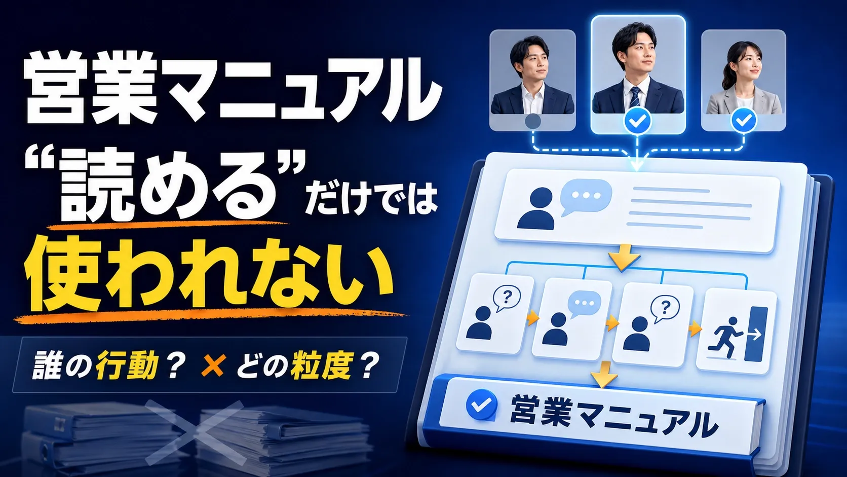 営業マニュアルの作り方|テンプレートより先に決める「誰の行動を、どの粒度で書くか」